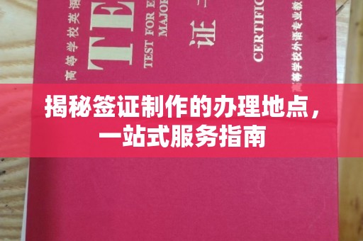 柳东揭秘签证制作的办理地点，一站式服务指南